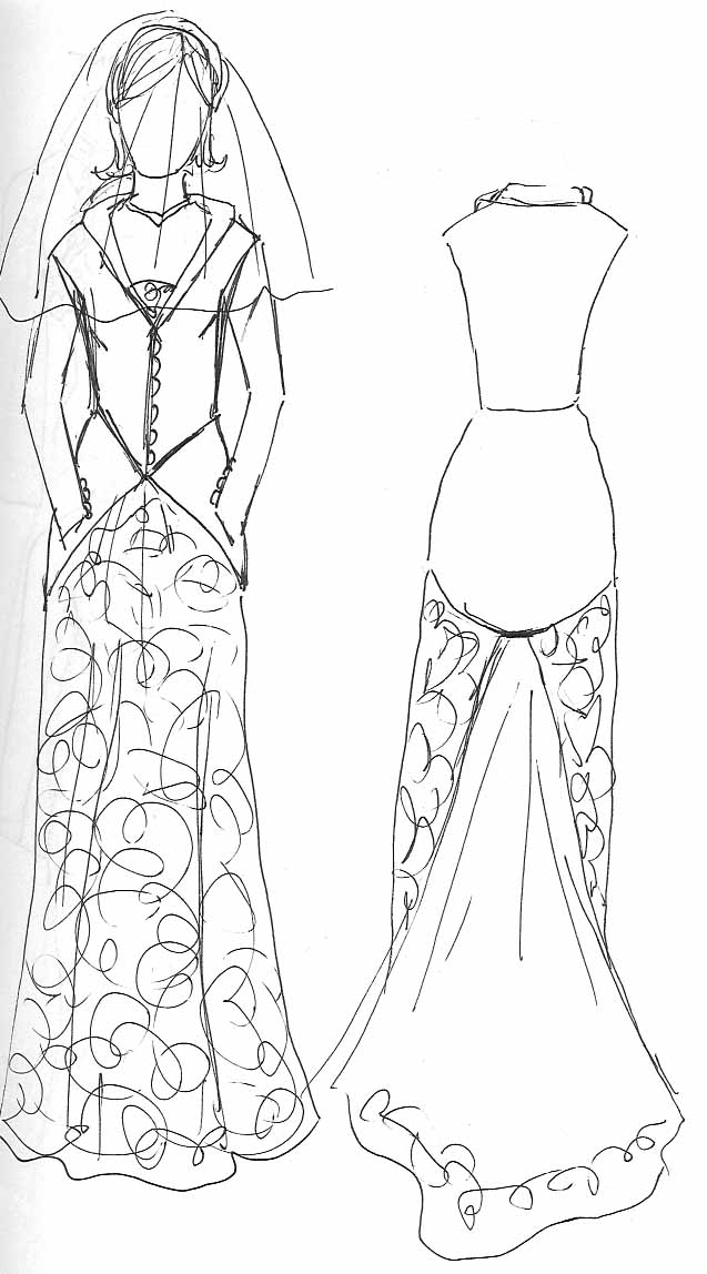 Last post on Project Jennifer we saw the design for the wedding jacket 